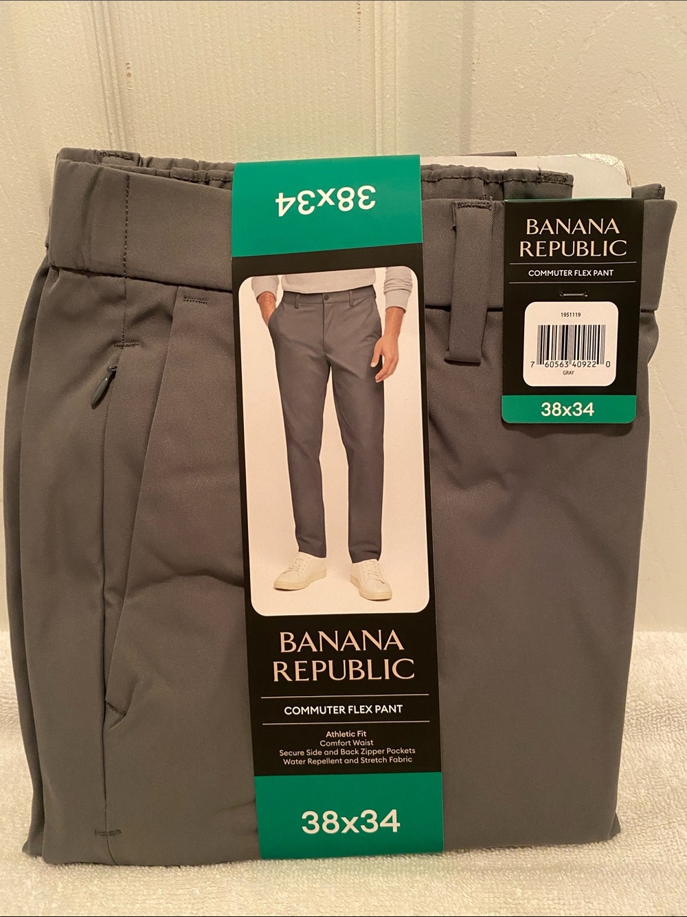 Banana Republic Gray Commuter Flex Pants…size 38x34
